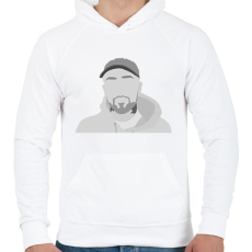 PRINTFASHION EZ mac - Férfi kapucnis pulóver - Fehér