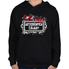 PRINTFASHION Ez mi? Seteményes tálca - Gyerek kapucnis pulóver - Fekete gyerek pulóver, kardigán