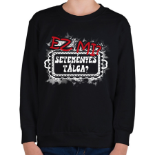 PRINTFASHION Ez mi? Seteményes tálca - Gyerek pulóver - Fekete gyerek pulóver, kardigán