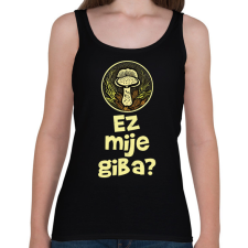 PRINTFASHION Ez milyen gomba? - Elírással - Női atléta - Fekete női trikó