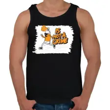 PRINTFASHION Ez nem bűncselekmény - Férfi atléta - Fekete atléta, trikó
