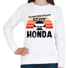 PRINTFASHION Ez nem csak egy autó ez egy HONDA - Női pulóver - Fehér női pulóver, kardigán