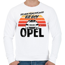 PRINTFASHION Ez nem csak egy autó ez egy OPEL - Férfi pulóver - Fehér férfi pulóver, kardigán
