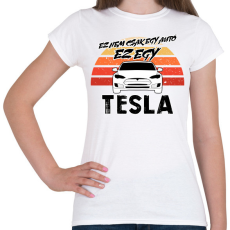 PRINTFASHION Ez nem csak egy autó ez egy TESLA - Női póló - Fehér
