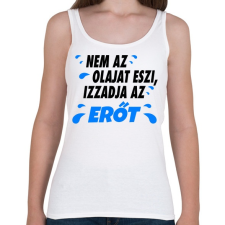 PRINTFASHION Ez nem eszi az olajat - Női atléta - Fehér női trikó