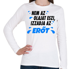 PRINTFASHION Ez nem eszi az olajat - Női hosszú ujjú póló - Fehér női póló