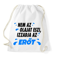 PRINTFASHION Ez nem eszi az olajat - Sportzsák, Tornazsák - Fehér tornazsák