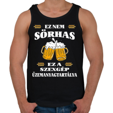 PRINTFASHION Ez nem sörhas! - Férfi atléta - Fekete