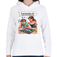 PRINTFASHION Ez nem veszekedés! - Női kapucnis pulóver - Fehér