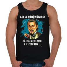 PRINTFASHION Ezt a főnökömre! - Férfi atléta - Fekete