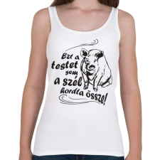 PRINTFASHION ezt az testet-malac1 - Női atléta - Fehér női trikó