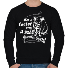 PRINTFASHION ezt az testet-malac2 - Férfi pulóver - Fekete férfi pulóver, kardigán