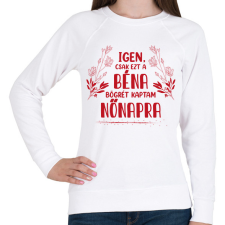 PRINTFASHION Ezt kaptam nőnapra - Női pulóver - Fehér női pulóver, kardigán