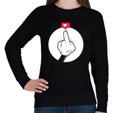 PRINTFASHION Ezt lájkold! - Női pulóver - Fekete női pulóver, kardigán