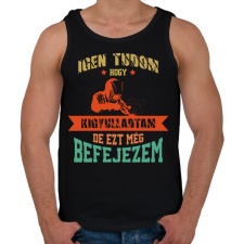 PRINTFASHION Ezt még befejezem - Férfi atléta - Fekete atléta, trikó