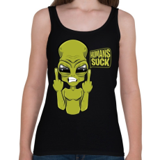 PRINTFASHION Ezt nektek emberek! - Női atléta - Fekete