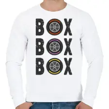 PRINTFASHION F1 Box - Férfi pulóver - Fehér férfi pulóver, kardigán
