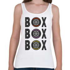 PRINTFASHION F1 Box - Női atléta - Fehér női trikó