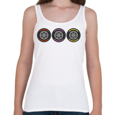 PRINTFASHION F1 gumik - Női atléta - Fehér női trikó