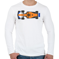 PRINTFASHION F1 McLaren - Férfi hosszú ujjú póló - Fehér