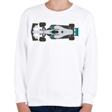 PRINTFASHION F1 Mercedes - Gyerek pulóver - Fehér