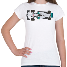 PRINTFASHION F1 Mercedes - Női póló - Fehér női póló