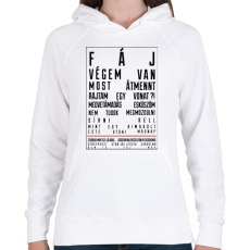PRINTFASHION F Á J - Női kapucnis pulóver - Fehér