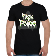 PRINTFASHION F*ck police - Férfi póló - Fekete férfi póló