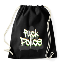 PRINTFASHION F*ck police - Sportzsák, Tornazsák - Fekete tornazsák