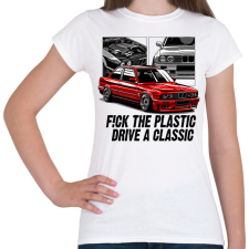 PRINTFASHION F!CK THE PLASTIK - Női póló - Fehér női póló