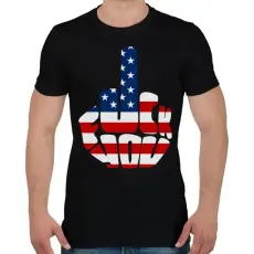 PRINTFASHION F*ck You! USA for life! - Férfi póló - Fekete