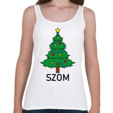 PRINTFASHION Fa-s*om - Női atléta - Fehér női trikó