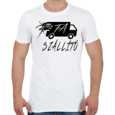 PRINTFASHION FA-SZÁLLÍTÓ BW - Férfi póló - Fehér férfi póló
