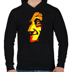 PRINTFASHION Face - Férfi kapucnis pulóver - Fekete
