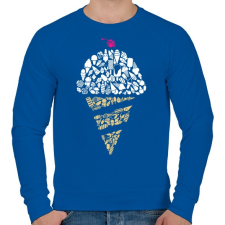 PRINTFASHION Fagyi - Férfi pulóver - Királykék férfi pulóver, kardigán