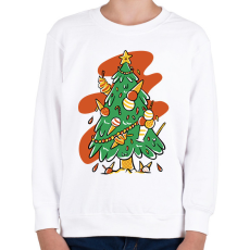 PRINTFASHION Fagyis karácsonyfa - Gyerek pulóver - Fehér