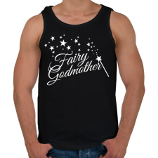 PRINTFASHION Fairy Godmother - Férfi atléta - Fekete atléta, trikó