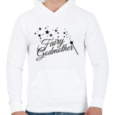PRINTFASHION Fairy Godmother - Férfi kapucnis pulóver - Fehér