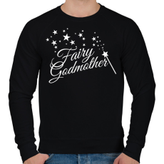 PRINTFASHION Fairy Godmother - Férfi pulóver - Fekete