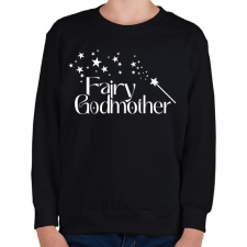 PRINTFASHION Fairy Godmother - Gyerek pulóver - Fekete gyerek pulóver, kardigán