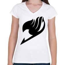 PRINTFASHION Fairy Tail szimbólum - Női V-nyakú póló - Fehér női póló