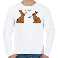 PRINTFASHION Fáj a seggem - Férfi pulóver - Fehér