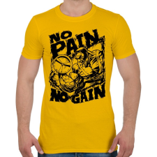 PRINTFASHION Fájdalom nélkül nincs siker - Férfi póló - Sárga férfi póló