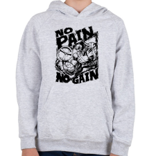 PRINTFASHION Fájdalom nélkül nincs siker - Gyerek kapucnis pulóver - Sport szürke gyerek pulóver, kardigán