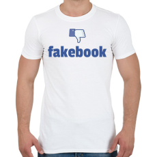 PRINTFASHION fakebook - Férfi póló - Fehér