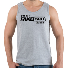 PRINTFASHION Faketaxi Driver - Férfi atléta - Sport szürke