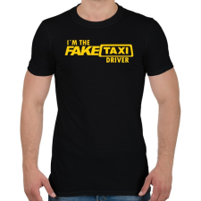 PRINTFASHION Faketaxi Driver  - Férfi póló - Fekete férfi póló