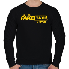 PRINTFASHION Faketaxi Driver  - Férfi pulóver - Fekete