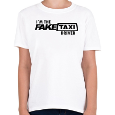 PRINTFASHION Faketaxi Driver - Gyerek póló - Fehér gyerek póló