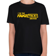 PRINTFASHION Faketaxi Driver  - Gyerek póló - Fekete gyerek póló